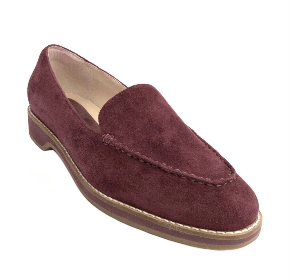 Cole Haan Suede The Go-to Slip-on Loafers Maroon 7.5
